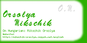 orsolya mikschik business card